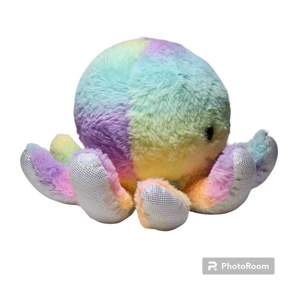 The Petting Zoo Ombrez Octopus Stuffed Animal Plush Rainbow Toy Kids Oce… - Picture 3 of 10